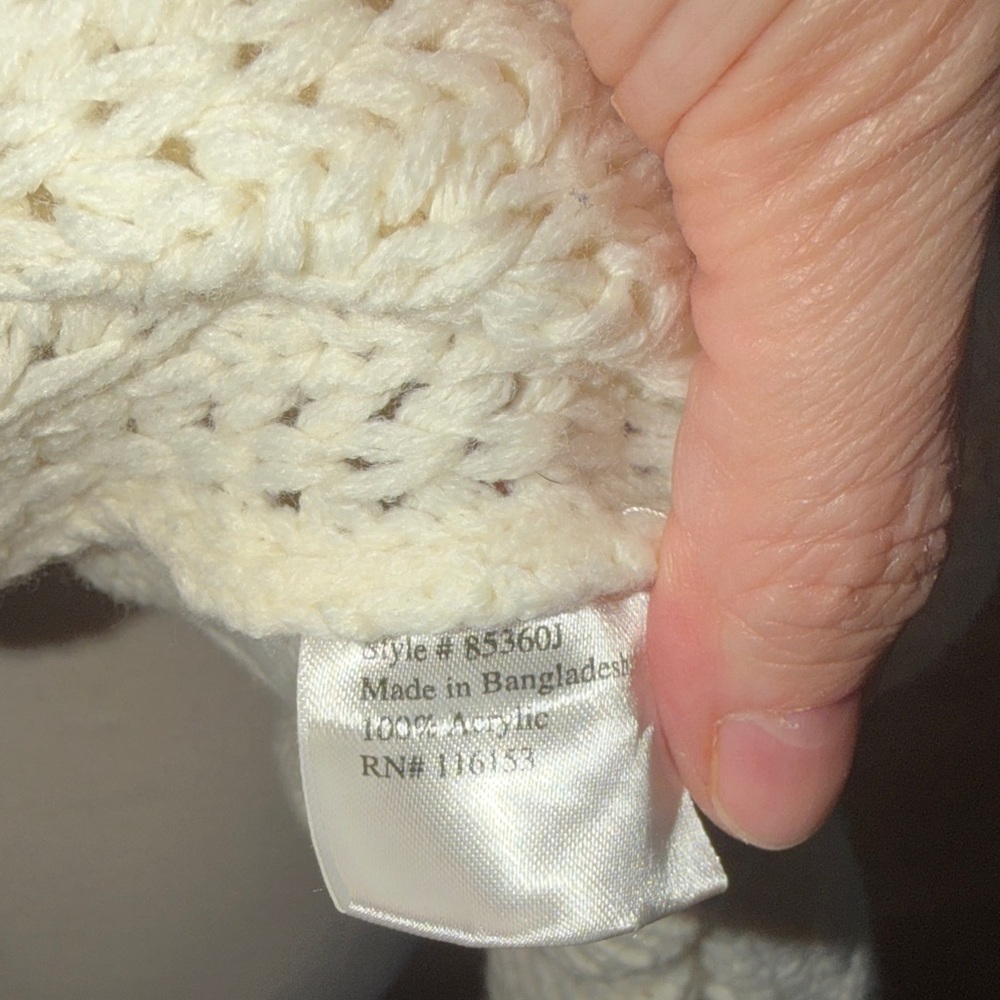 Poof Excellence Cream Cable Knit Cardigan - Picture 8 of 8